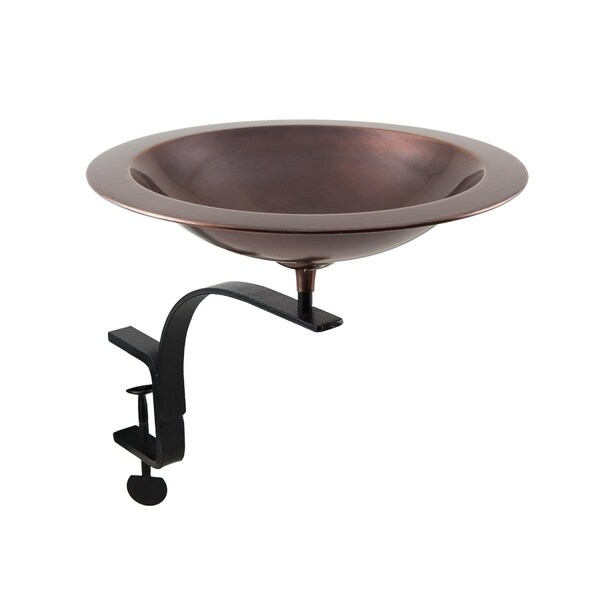 Achla Designs Achla BB-05-RM Classic II Birdbath with Rail Mount Bracket; Antique Copper BB-05-RM - main